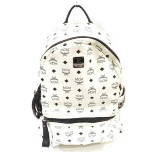 Pre-owned Canvas backpacks MCM Pre-owned , White , Dames