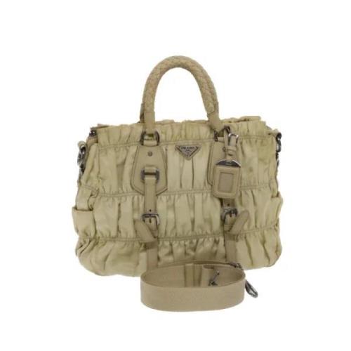 Pre-owned Nylon prada-bags Prada Vintage , Beige , Dames