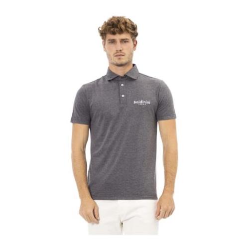 Geborduurd Logo Polo Shirts Trend Baldinini , Gray , Heren