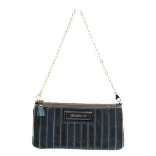 Pre-owned Leather shoulder-bags Anya Hindmarch Pre-owned , Blue , Dame...