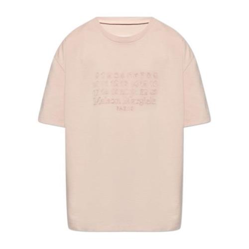 Logo T-shirt Maison Margiela , Pink , Heren