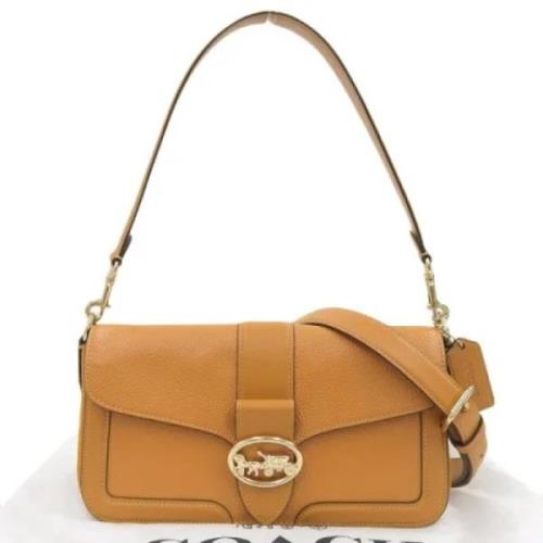 Pre-owned Leather shoulder-bags Coach Pre-owned , Orange , Dames