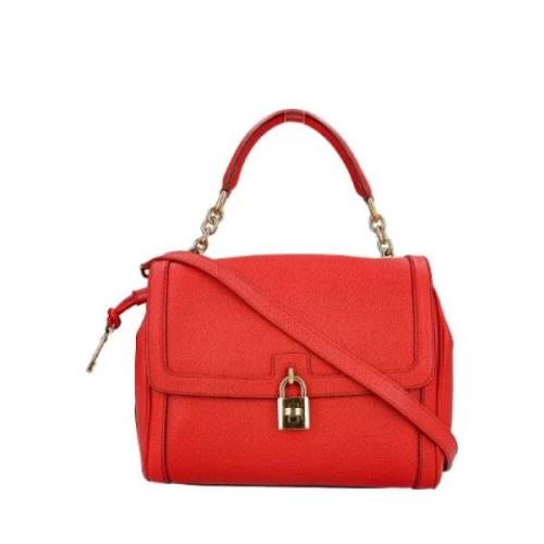 Pre-owned Leather handbags Dolce & Gabbana Pre-owned , Red , Dames