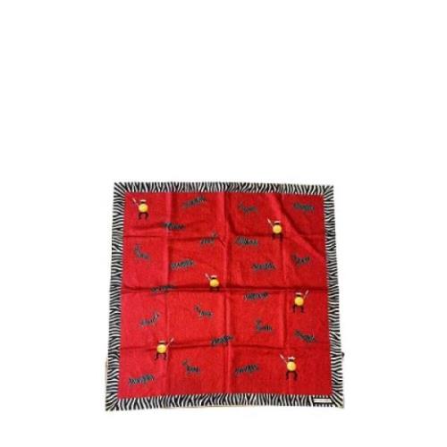 Pre-owned Silk scarves Bvlgari Vintage , Red , Dames