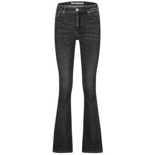 Hoge taille bootcut jeans in grijs Raizzed , Gray , Dames