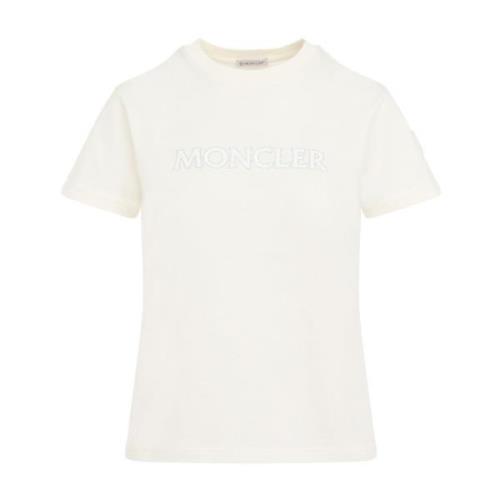 Neutrale T-shirt voor vrouwen Moncler , Beige , Dames