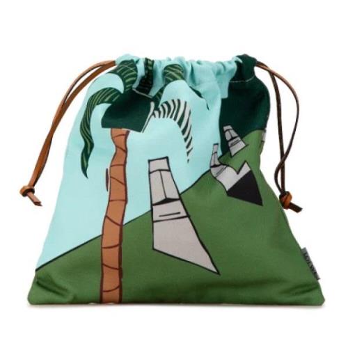 Pre-owned Canvas clutches Loewe Pre-owned , Green , Dames