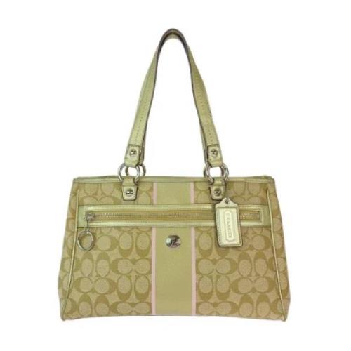 Pre-owned Canvas shoulder-bags Coach Pre-owned , Beige , Dames