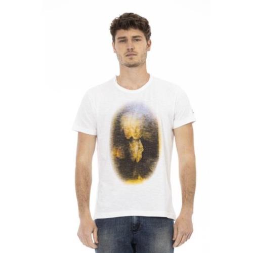 Korte Mouw Ronde Hals T-shirt Trussardi , White , Heren