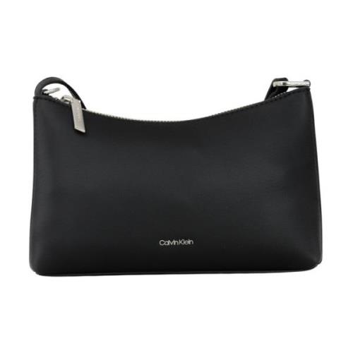 Elegante Zwarte Schoudertas Calvin Klein , Black , Dames