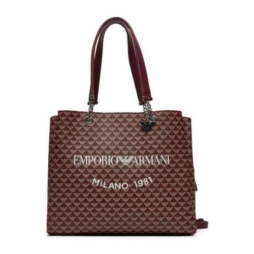 Logo Print Afneembare Band Schoudertas Emporio Armani , Brown , Dames