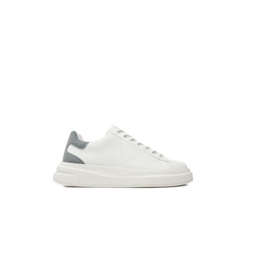 Leren Sneakers - Wit, Ronde Neus Guess , White , Heren