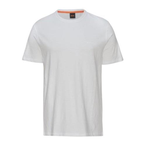 Heren Casual T-shirt Hugo Boss , White , Heren