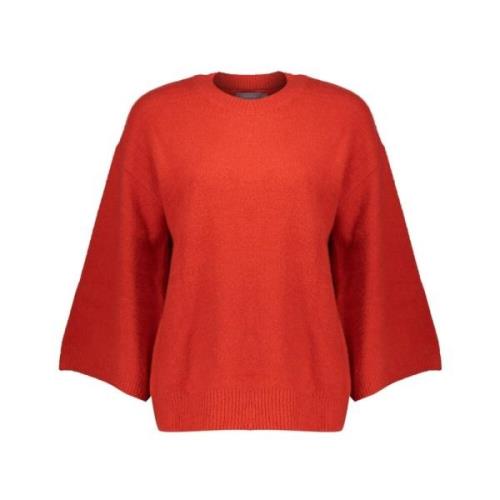 Rode Gebreide Pullover Trui Geisha , Red , Dames