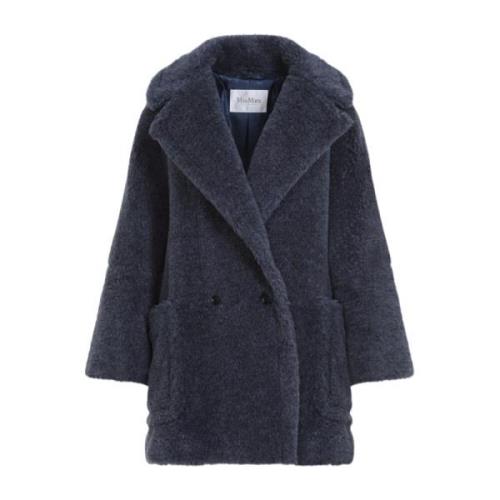 Blauwe Elegante Alpaca Blend Jas Max Mara , Blue , Dames