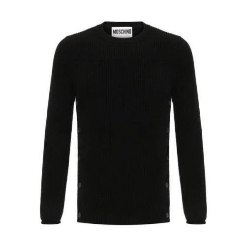 Stijlvolle Sweaters voor Trendy Looks Moschino , Black , Heren