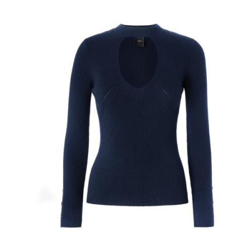 Stijlvolle Sweaters voor een Chic Look Pinko , Blue , Dames