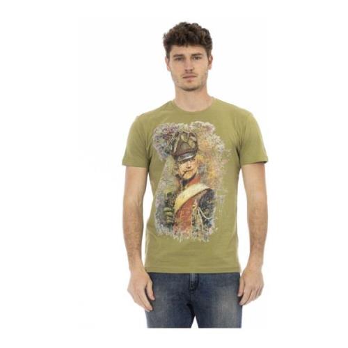 Korte Mouw Ronde Hals T-shirt Trussardi , Green , Heren