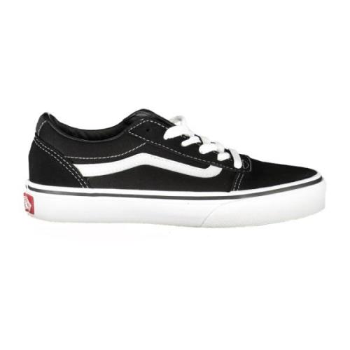 Sportieve Zwarte Veterschoenen Contrast Logo Vans , Black , Heren