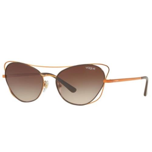 Cat-Eye Metalen Zonnebril Vogue , Brown , Dames