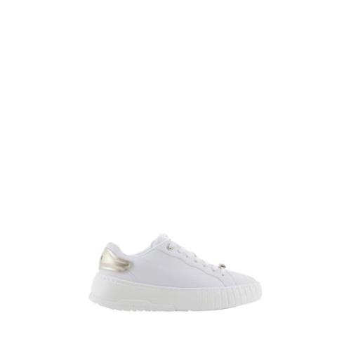 Witte Sneakers met Zwarte Details Armani Exchange , White , Dames