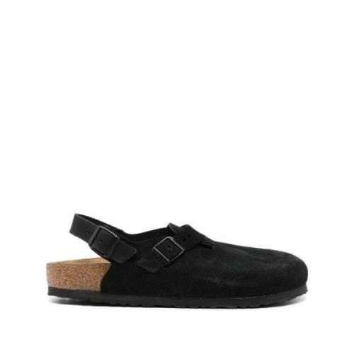 Zachte Suède Enkelband Klomp Birkenstock , Black , Heren