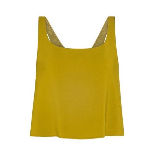 Stretch Crepe Trapezio Top Forte Forte , Green , Dames