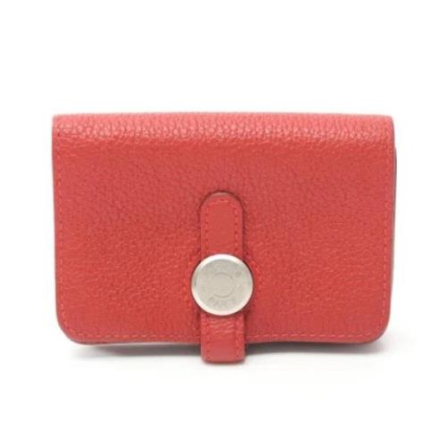 Pre-owned Leather home-office Hermès Vintage , Red , Dames