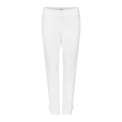 Logo Mid-Rise Witte Broek Moncler , White , Dames