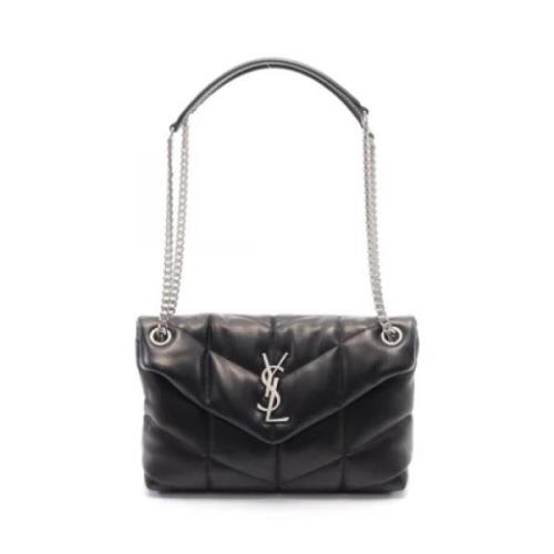 Pre-owned Leather shoulder-bags Saint Laurent Vintage , Black , Dames