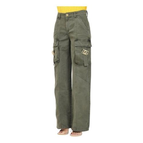 Groene Cargo Jeans Moderne Stijl Gaëlle Paris , Green , Dames