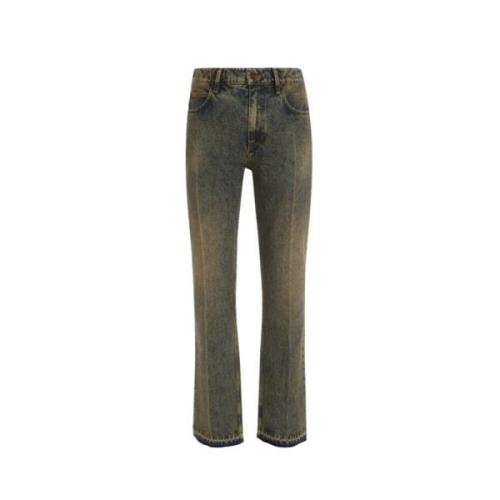 Vintage Gewassen Denim Broek Guess , Gray , Dames