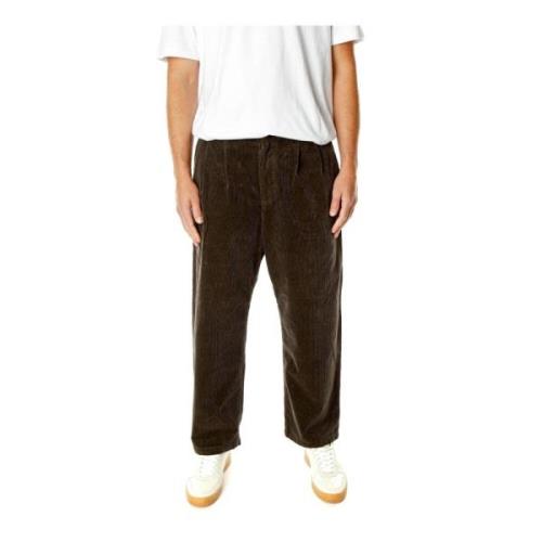 Corduroy Loose Tapered Fit Broek Carhartt Wip , Black , Heren