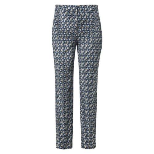 Slim Fit Viscose Stretch Broek Comma , Blue , Dames