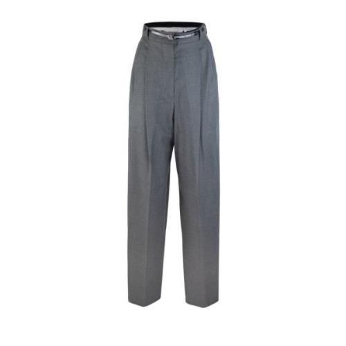 Grijze wollen mix broek Sportmax , Gray , Dames