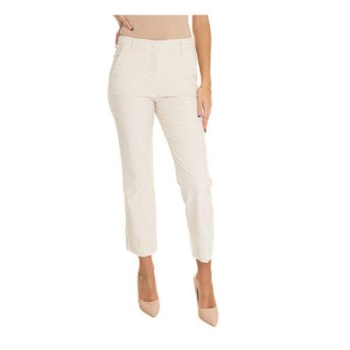 Fluwelen broek met ceintuurlussen Max Mara Weekend , White , Dames