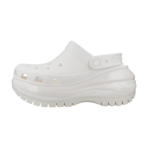 Klassieke Mega Crush Klompen Crocs , White , Dames