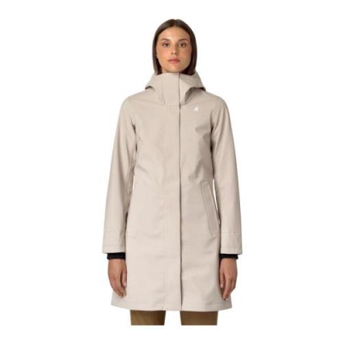 Neopreen Bonded Jas voor Vrouwen K-Way , Beige , Dames