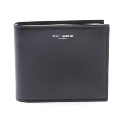 Pre-owned Leather wallets Saint Laurent Vintage , Black , Heren