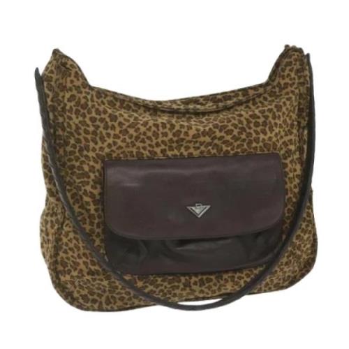 Pre-owned Nylon shoulder-bags Bottega Veneta Vintage , Brown , Dames