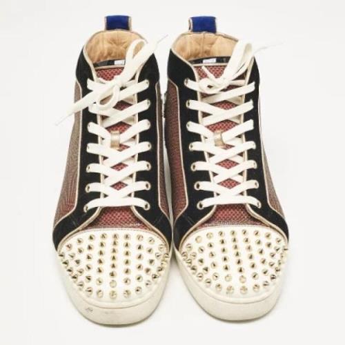 Pre-owned Leather sneakers Christian Louboutin Pre-owned , Multicolor ...