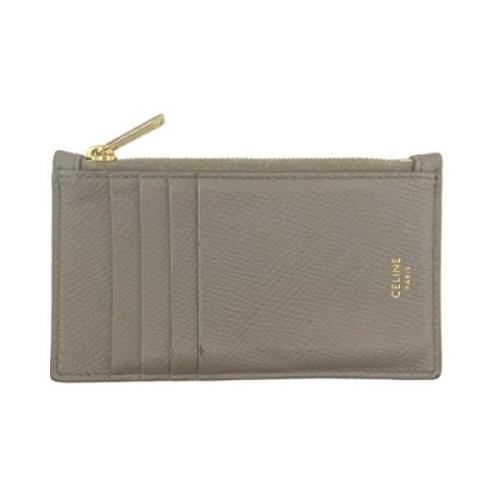 Pre-owned Leather wallets Celine Vintage , Beige , Dames