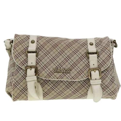 Pre-owned Canvas shoulder-bags Burberry Vintage , Beige , Dames