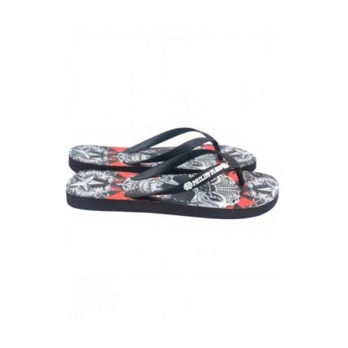 Grafische Print Rubberen Zool Slippers Philipp Plein , Multicolor , Da...