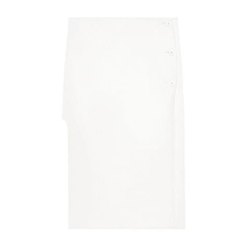 Crepe Lange Midi Rok Courrèges , White , Dames