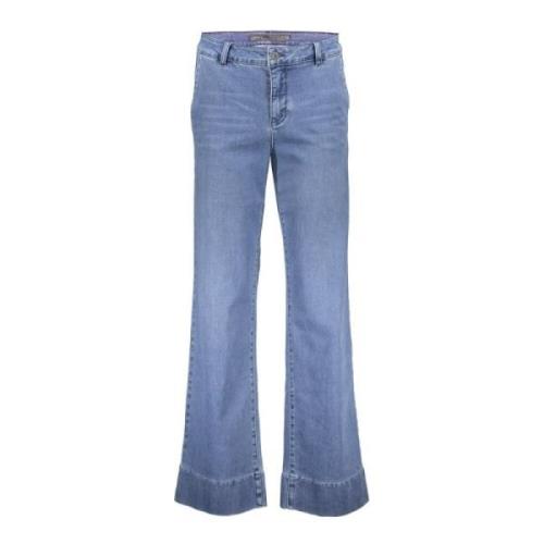 Highwaist Flare jeans met zakken Geisha , Blue , Dames