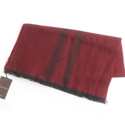 Pre-owned Canvas scarves Gucci Vintage , Red , Dames