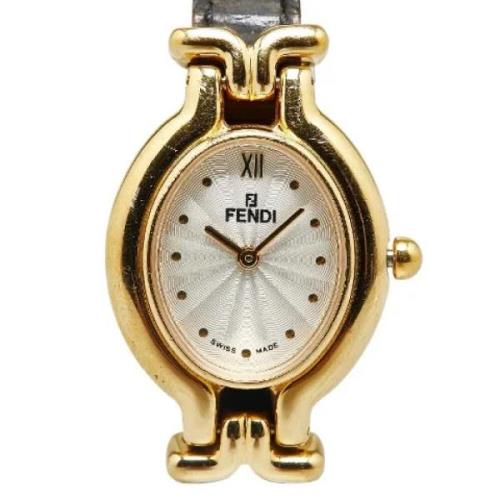 Pre-owned Metal watches Fendi Vintage , Yellow , Dames