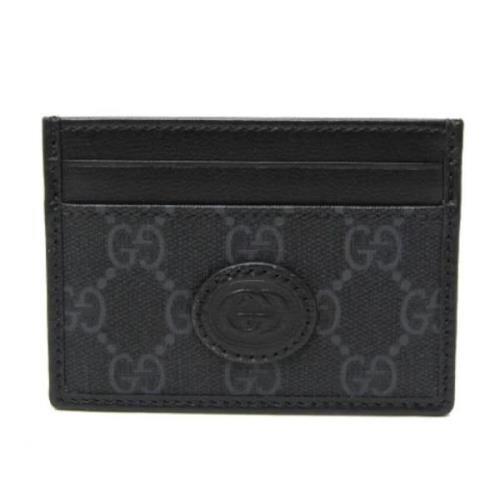 Pre-owned Leather wallets Gucci Vintage , Black , Dames