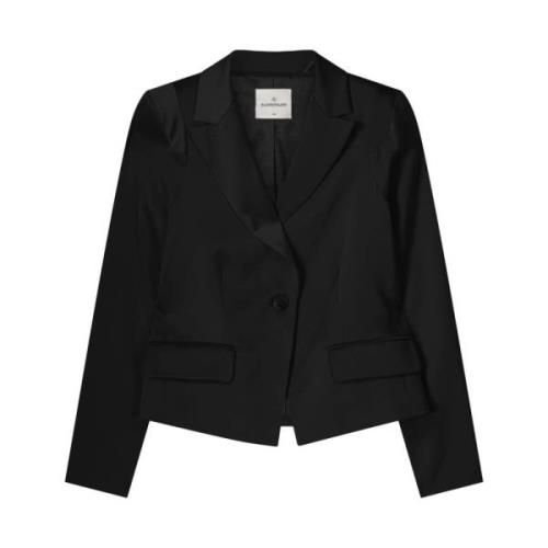 Crepe Viscose Blend Blazer Summum Woman , Black , Dames